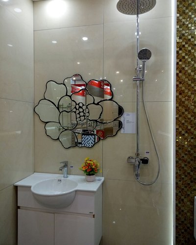 Gương kính bỉ AGC nghệ thuật phòng tắm Rose