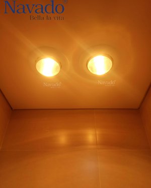 Đèn sưởi treo tường phòng tắm 2 bóng Navado