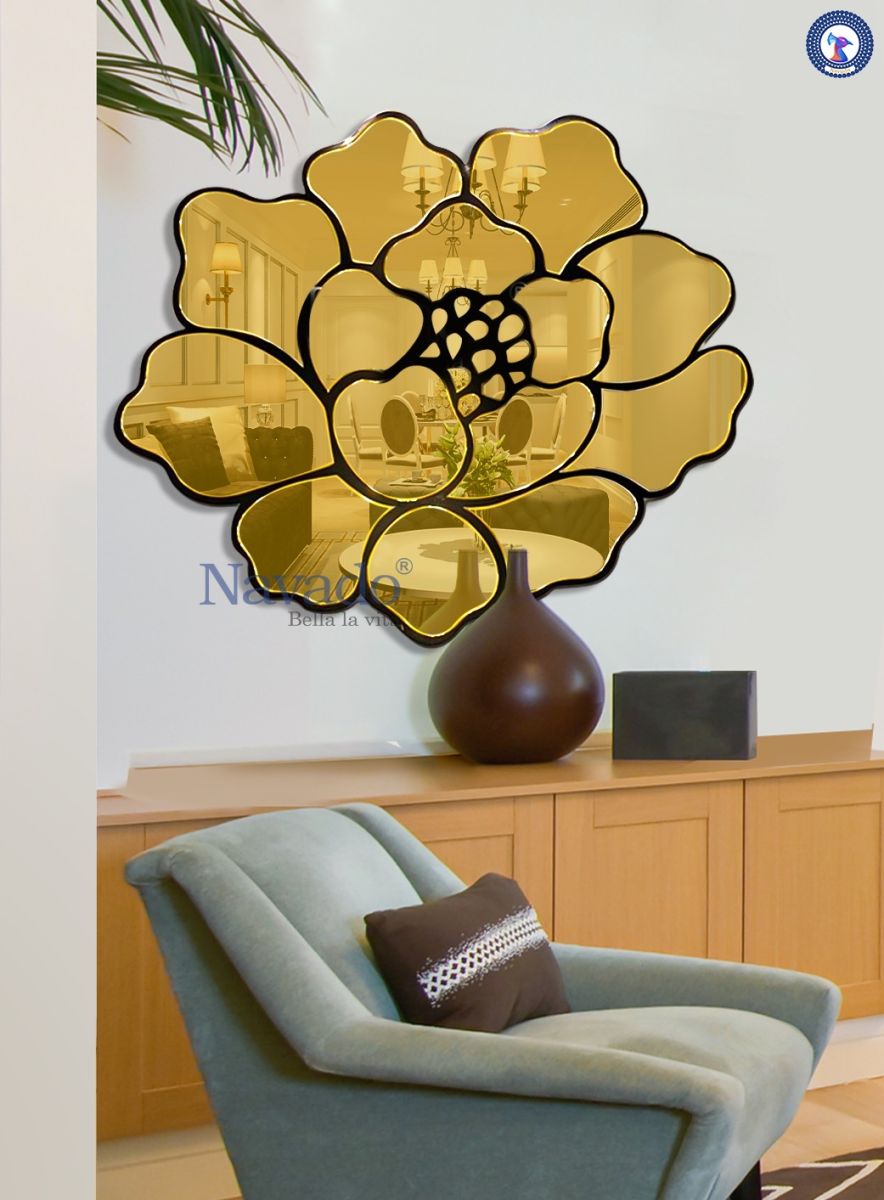 Gương nghệ thuật treo tường phòng khách02